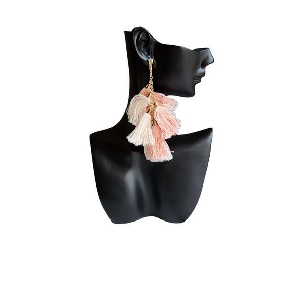 Ettika Revolve Boho Multi Tassel 18 kt. Gold Plated Earrings - Picture 7 of 8